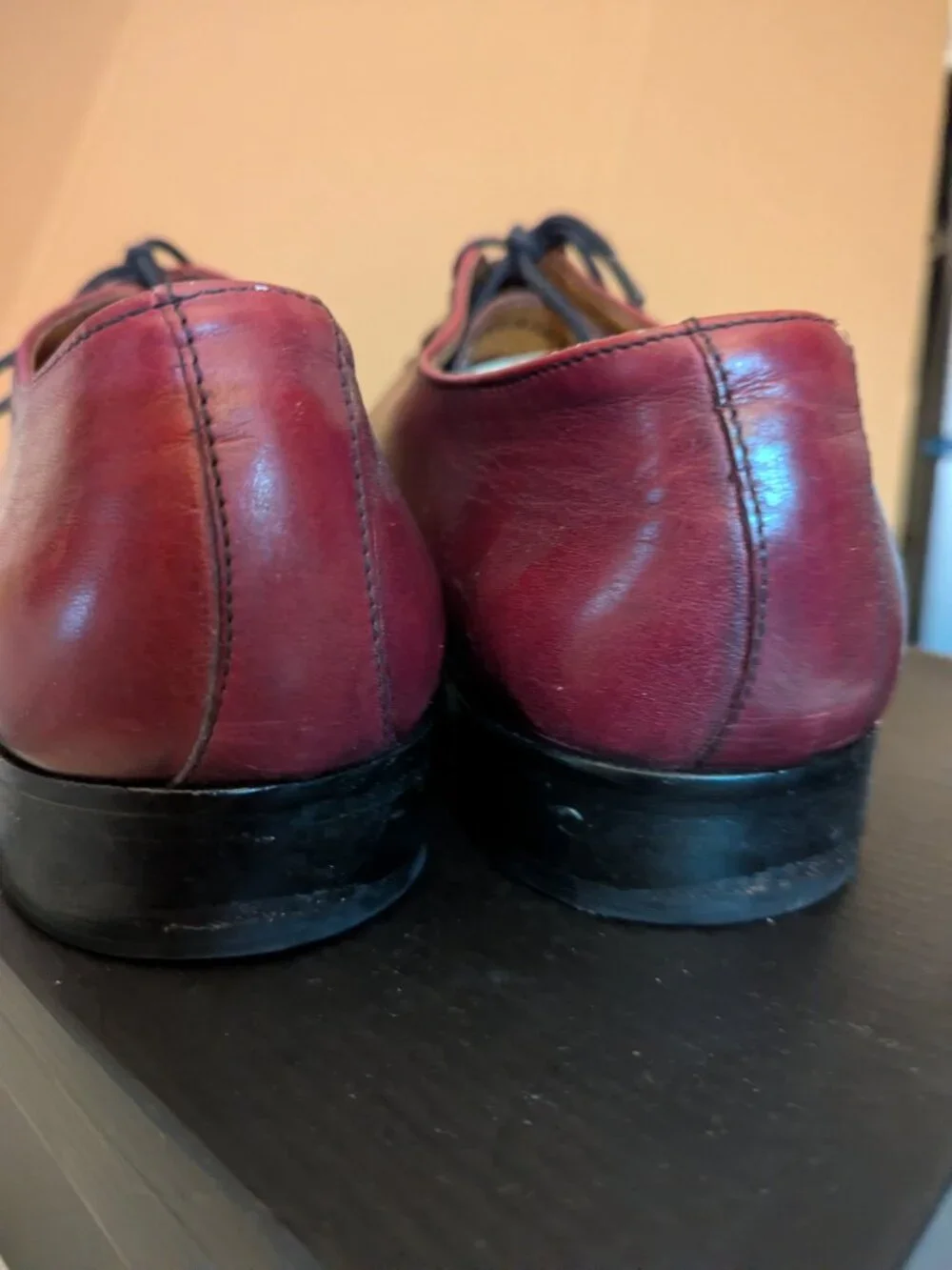 Mercanti Fiorenti Men's Shoes Burgendy Made in Italia Size 10